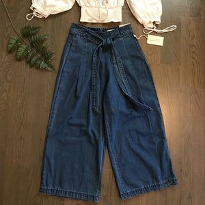 High-rise Wide-leg Crop